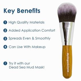 img 3 attached to 🧖 Smooth and Soft Facial Mask Brush - Ideal Applicator for Mud Masks, Peel Offs, and Oils (4 inches long)