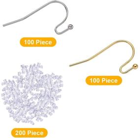 img 3 attached to 👂 Sopplea Platinum French Hook Ball Dot Earwires: Lead, Cadmium, and Nickel Free - 200 PCS + 200 pcs Earring Backings