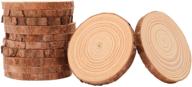 🌲 opulane wood slices 12pcs 3.5-4 inch unfinished natural craft wood circles tree slice with bark round wood discs for crafts diy arts, rustic wedding, and christmas ornaments logo