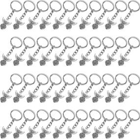 img 4 attached to 🔑 50PCS Silver Guardian Keychain by RONYOUNG