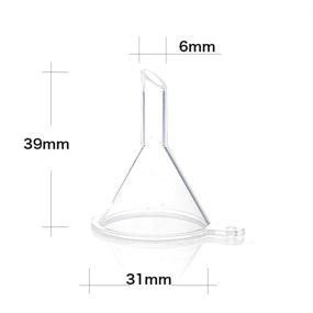 img 3 attached to Versatile 50 PCS Mini Funnel Set: Ideal for 🌈 Perfumes, Essential Oils, Lab Bottles, Sand Art, Spices, and More!