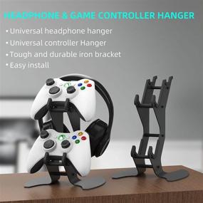 img 3 attached to 🎮 DOYO Xbox One/Xbox Series X/S/NS/PS4/PS5/PC Controller & Headset Stand: Aluminum Metal Gamepad Organizer for Gaming Accessories