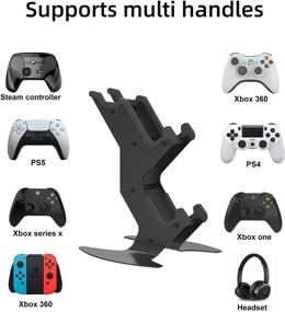 img 2 attached to 🎮 DOYO Xbox One/Xbox Series X/S/NS/PS4/PS5/PC Controller & Headset Stand: Aluminum Metal Gamepad Organizer for Gaming Accessories