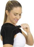 vive shoulder stability brace - compression support sleeve for rotator cuff injuries, arthritis, sprain, dislocation, pt - targeted pain relief for inflammation and ac joint (black) логотип