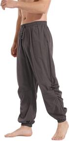 img 4 attached to 🏃 Men's Comfortable and Stylish CLANMILUMS Elastic Trousers: Perfect for Active Joggers