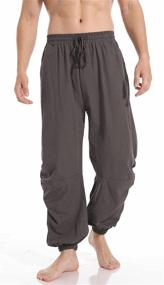 img 2 attached to 🏃 Men's Comfortable and Stylish CLANMILUMS Elastic Trousers: Perfect for Active Joggers