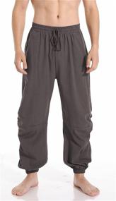 img 3 attached to 🏃 Men's Comfortable and Stylish CLANMILUMS Elastic Trousers: Perfect for Active Joggers