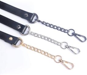 img 3 attached to 💼 Upgrade Your Handbag's Style with Beaulegan Purse Chain Handles - Microfiber Leather - 23.6 inch Long (2 PCS/Silver) - Perfect Shoulder Bag or Handbag Replacement!