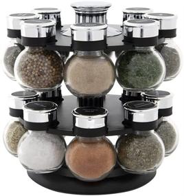 img 3 attached to Kamenstein Ellington Clear Revolving Spice Tower - 16 Jars with Free Refills for 5 Years