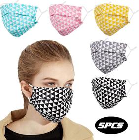 img 4 attached to 🎭 Top-rated Reusable Face Mask with Adjustable Ear Loops, Stylish Fashion Designer Masks for Women Men, Great Adult Gift