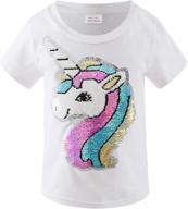 🦄 sparkle in style: hh family girl's unicorn birthday top tee - perfect casual t-shirt logo