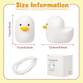 img 3 attached to Rechargeable LED Cute Duck Night Light for Kids Baby - Dull Duck Sleep Lamp with Touch Sensor, Timer Setting and Bedside Lamp - Ideal for Christmas, Thanksgiving