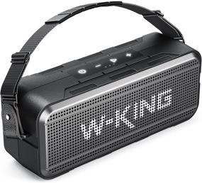 img 4 attached to 🔊 W-KING 60 Вт громкая Bluetooth колонка: Водонепроницаемая наружная колонка + 8000 мАч павер-банк, 24 часа прослушивания, глубокий бас - Bluetooth 5.0, Эквалайзер, AUX, карта TF