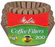 ☕ melitta 62957 8-12 cup natural brown basket coffee filters 200ct (pack of 2) - buy now for fresh and flavorful coffee! logo