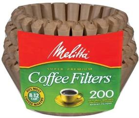 img 1 attached to ☕ Melitta 62957 8-12 Cup Natural Brown Basket Coffee Filters 200ct (Pack of 2) - Buy Now for Fresh and Flavorful Coffee!