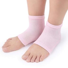 img 1 attached to 🧦 Runee Open Toe Moisturizing Gel Heel Socks - Treatment Care for Softer Heels, Dry, Hard, Rough, and Cracked Skin, 3 Pairs