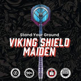 img 3 attached to 🎯 Shot! Darts Viking Shield Maiden 90% Tungsten Pro Throwing Darts Soft Tip Set - Expertly Crafted in New Zealand - Premium Dart Flights for Women & Men - High-Quality Plastic Tip Bar Darts for Adults