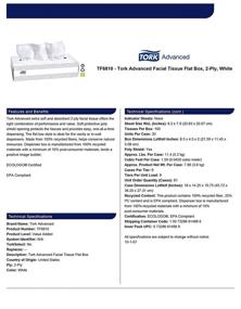 img 1 attached to Tork Advanced TF6810 Facial Tissue
