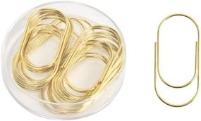 img 4 attached to 🖇️ Large 20 Pcs Paper Clips, 50mm/1.97'' - Gold Desk Accessories: Cute Office Supply Stationery (Gold)