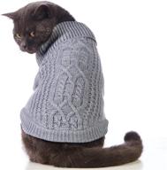 🐱 jnancun warm winter cat sweater: turtleneck knitted sleeveless pet clothes for cats or small dogs, perfect outfit for cold seasons logo