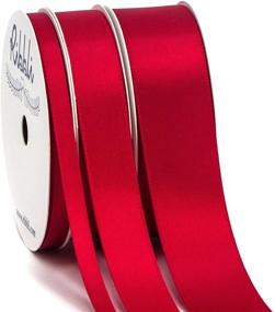 img 4 attached to 🎀 30 Yards Double Faced Satin Red Craft Ribbon Set - Ribbli 3 Rolls (1/4 Inch x 10-Yard, 5/8 Inch x 10-Yard, 1 Inch x 10-Yard) - Perfect for Bows, Bouquets, Wreaths, Gift Wrapping, Christmas Decorations