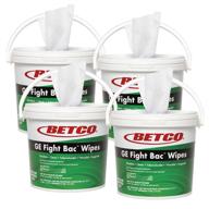 🧼 betco ge fight bac disinfectant cleaning wipes: medical grade epa registered, made in usa – 500 disinfecting wipes bucket (pack of 4) logo