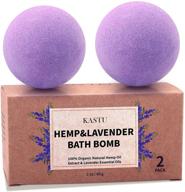 🛀 kastu bath bombs: 2 pack fizzy spa gift with natural hemp oil extract and lavender essential oils for moisturizing dry skin and relaxation – ideal bubble bath gift idea for men and women logo