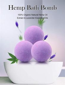 img 3 attached to 🛀 KASTU Bath Bombs: 2 Pack Fizzy Spa Gift with Natural Hemp Oil Extract and Lavender Essential Oils for Moisturizing Dry Skin and Relaxation – Ideal Bubble Bath Gift Idea for Men and Women