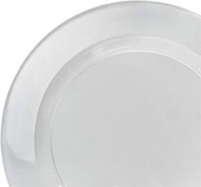 img 2 attached to 🍽️ OCCASIONS 120 Pack of Plates, Premium Disposable Plastic Plates Set - Heavyweight for Wedding Party (60 Guests) - Includes 60 x 10.5'' Dinner Plates and 60 x 7.5'' Salad/Dessert Plates (Plain Clear)