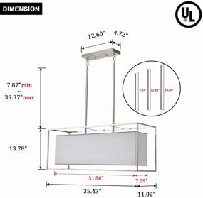 img 1 attached to Vinsniv Rectangular Chandelier Billiards Adjustable