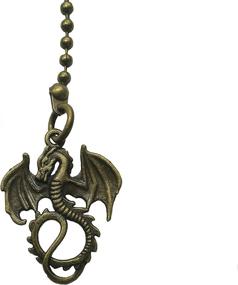 img 1 attached to 🐉 Set of 2 Bronze Dragon Fan Light Pull Chain Replacements - 3.2mm Diameter