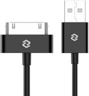 🔌 провод jetech для синхронизации и зарядки usb для iphone 4/4s, iphone 3g/3gs, ipad 1/2/3, ipod - 3.3 фута (черный) логотип