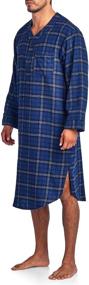 img 3 attached to 👕 Ashford Brooks Flannel Henley Nightshirt - Stylish and Cozy Men's Clothing"