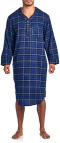 img 4 attached to 👕 Ashford Brooks Flannel Henley Nightshirt - Stylish and Cozy Men's Clothing"