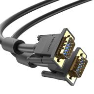 🔌 5ft vga кабель от vention - мужской к мужскому видео коаксиальный кабель для компьютерного монитора с двойными ферритовыми сердечниками - поддерживает 1080p hd для пк, ноутбуков, проекторов, hdtv и дисплеев логотип
