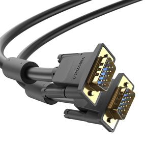 img 4 attached to 🔌 5FT VGA кабель от VENTION - мужской к мужскому видео коаксиальный кабель для компьютерного монитора с двойными ферритовыми сердечниками - поддерживает 1080P HD для ПК, ноутбуков, проекторов, HDTV и дисплеев