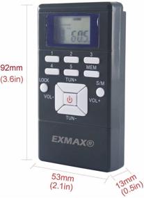 img 3 attached to 📻 EXMAX EXG-108 Wireless Stereo FM Radio Receiver: Portable Pocket Mini Radio with Earbuds, LCD Clock & FM Translator - Gray