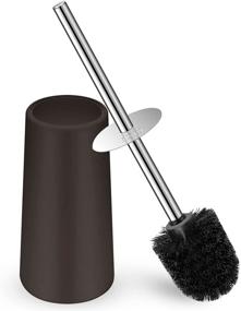 img 4 attached to IXO Toilet Brush and Holder Set - Elegant Bathroom Toilet Bowl Brush with Long Handle, 304 Stainless Steel, Cleaning Bristles - Bronze