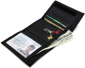 img 3 attached to Trifold Canvas Outdoor Sports Wallet Men's Accessories and Wallets, Card Cases & Money Organizers