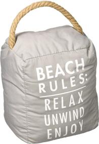 img 1 attached to 🏖️ Pavilion Gift Company Beach Rules: Light Gray Door Stopper - Relax, Unwind, and Enjoy - 5" x 6