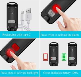 img 1 attached to 🔐 Kimfly Personal Alarm - Powerful 130dB Rechargeable Self Defense Keychain with LED Flashlight for Enhanced Safety of Women, Children, and Seniors