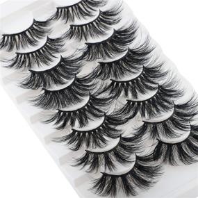 img 2 attached to 👀 HeyAlice Mink Lashes Pack - 25mm Fluffy 8 Pairs, 4 Styles Mixed Eyelashes - Long Strip Thick Volume Fake Lashes