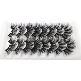 img 1 attached to 👀 HeyAlice Mink Lashes Pack - 25mm Fluffy 8 Pairs, 4 Styles Mixed Eyelashes - Long Strip Thick Volume Fake Lashes
