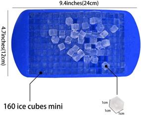 img 3 attached to 🧊 Premium Silicone Mini Ice Cube Trays 3PACK | 160 Grids for Whiskey Cocktail | BPA Free & Reusable | Perfect for Kitchen, Bar, Parties