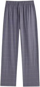 img 3 attached to Men's Navy Plaid Vulcanodon Lightweight Pockets Bottoms for Sleep & Lounge