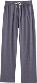 img 4 attached to Men's Navy Plaid Vulcanodon Lightweight Pockets Bottoms for Sleep & Lounge