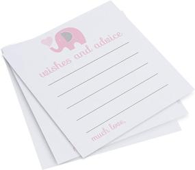 img 1 attached to 🐘 Pink Elephant Advice and Wishes Cards Pack of 25 – Perfect for Girls Baby Shower Games, Kids Birthday Time Capsule, and Cute Jungle Animal Themed Events – High-Quality Princess Event Supplies by Paper Clever Party