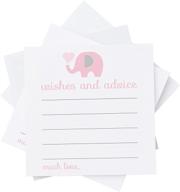 🐘 pink elephant advice and wishes cards pack of 25 – perfect for girls baby shower games, kids birthday time capsule, and cute jungle animal themed events – high-quality princess event supplies by paper clever party logo