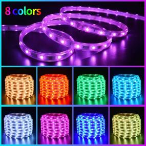 img 3 attached to 🌈 Enhance Your Outdoor Ambiance with 50ft RGB Rope Lights: Waterproof, Color Changing, Dimmable LEDs - Perfect for Patio, Deck, Bedroom, Pool Parties & More!