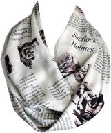 📚 etwoa's sherlock holmes book infinity scarf - a literary circle loop scarf for bookworms logo